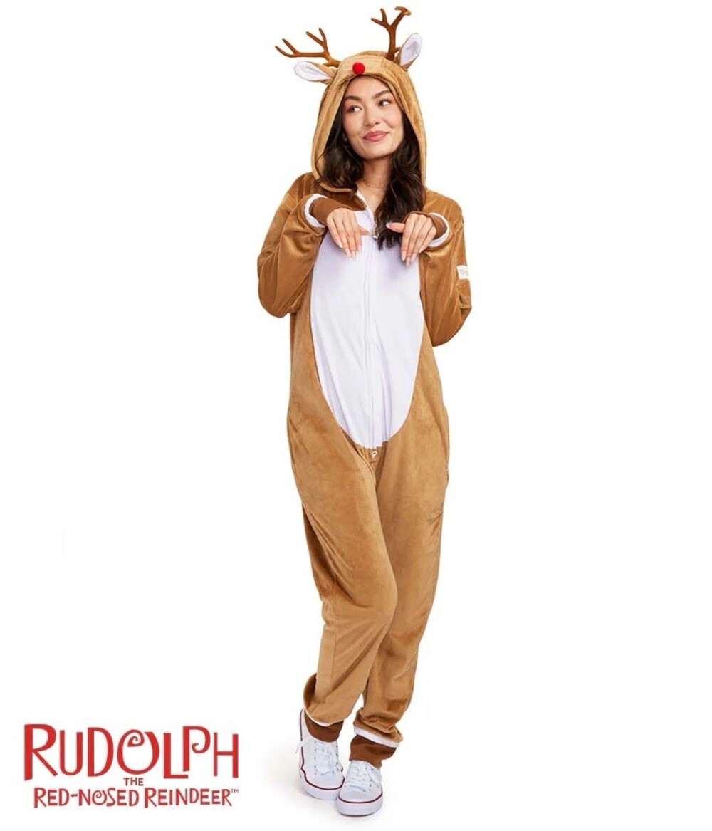 Tipsy Elves NWT Women's JUMPSUIT SIZE Large Rudolph The Red-Nosed Reindeer